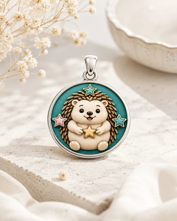 Hedgie the Hugger Pendant